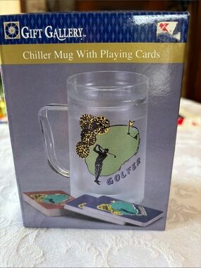 Golfer Frosted Chiller Mug - Clear Acrylic
